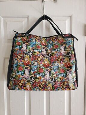 Ed Hardy By Multicolor Large Graphic Tote Bag